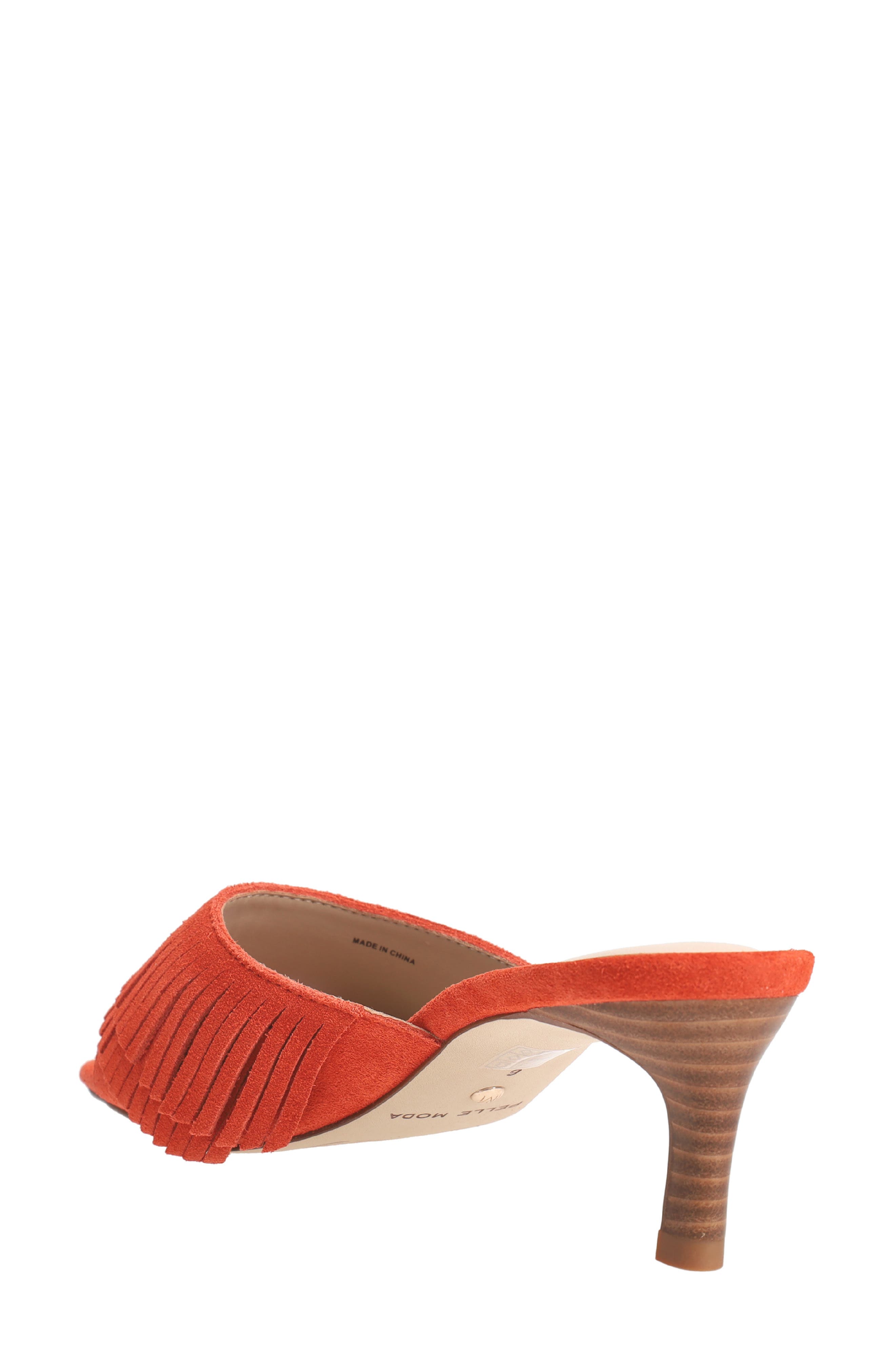 Venna Fringe Slide Sandal, Alternate, color, CHILI