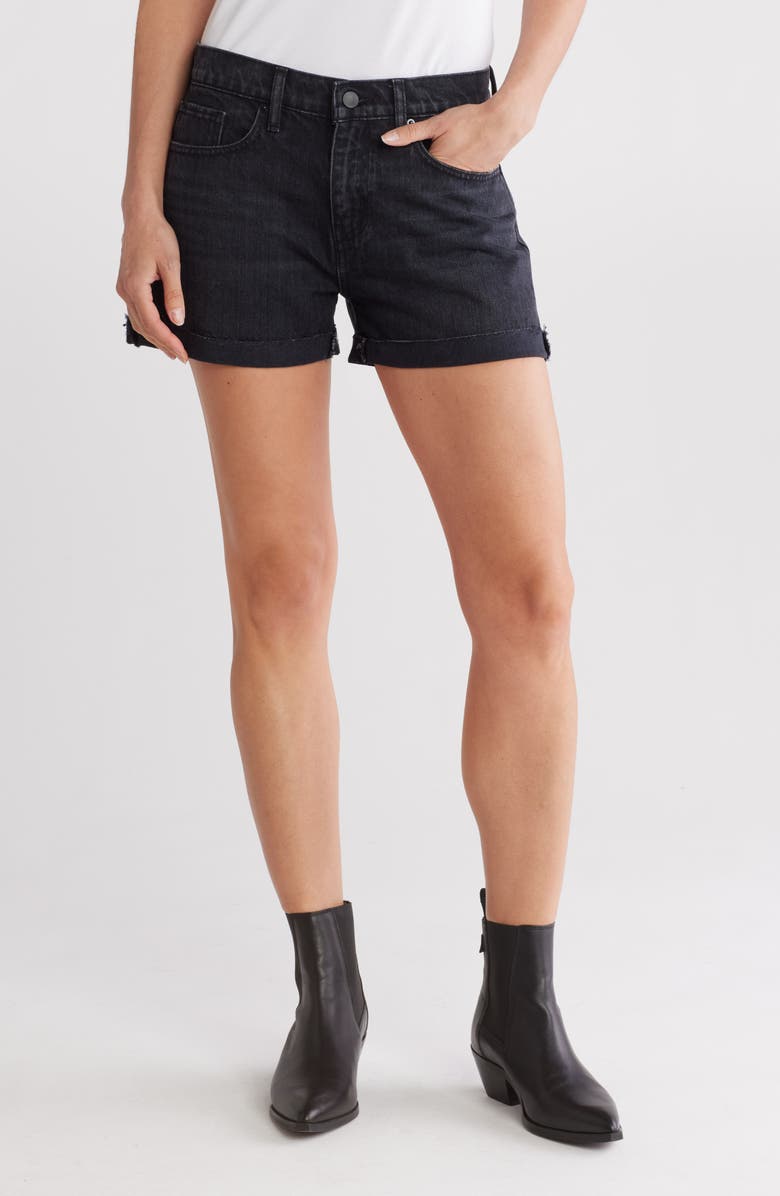 FRAME Grand Garcon High Waist Denim Shorts, Main, color, Secrecy