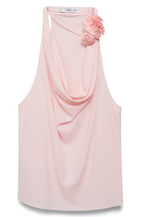 Floral Appliqué Sleeveless Top