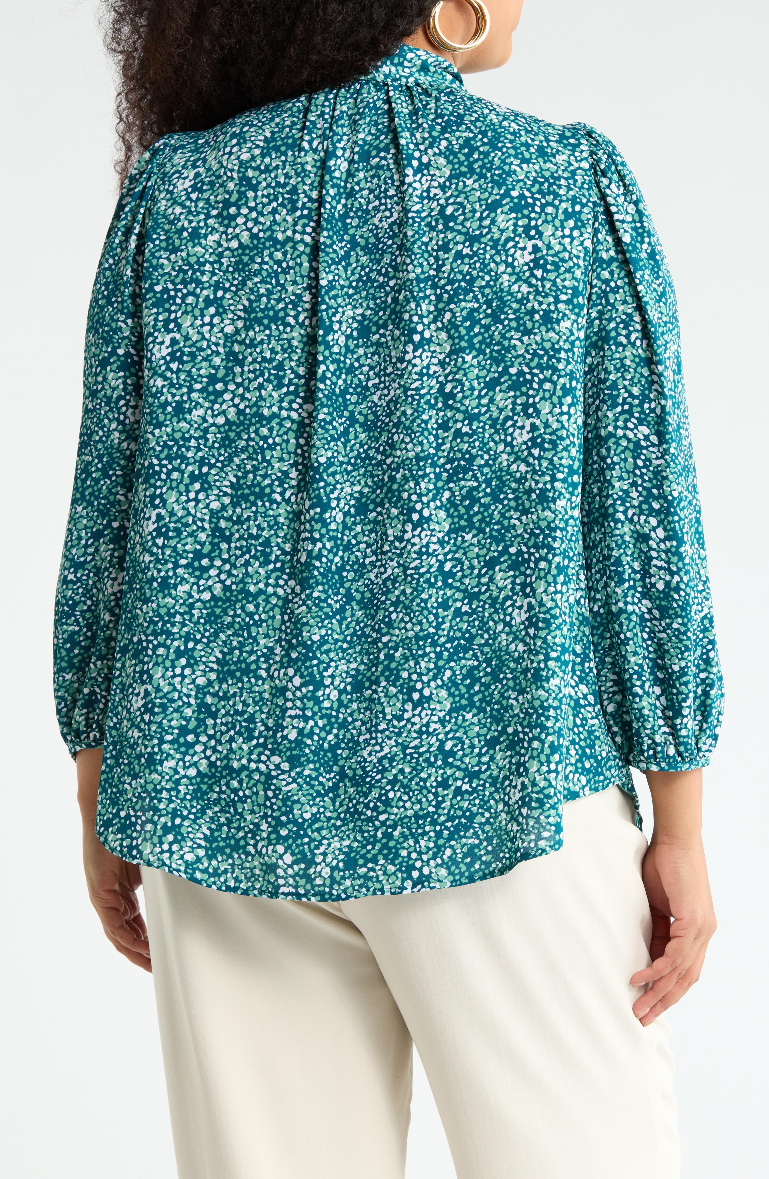 Tie Neck Long Sleeve Top - image 2