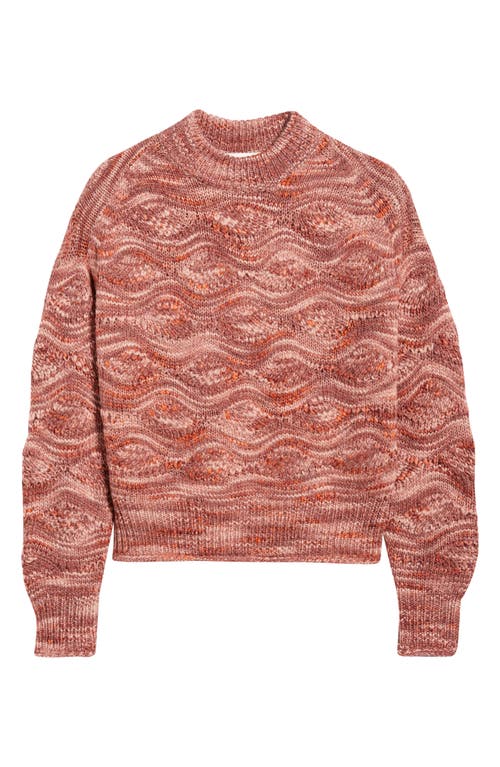 Treasure & Bond Space Dye Novelty Stitch Sweater In Red