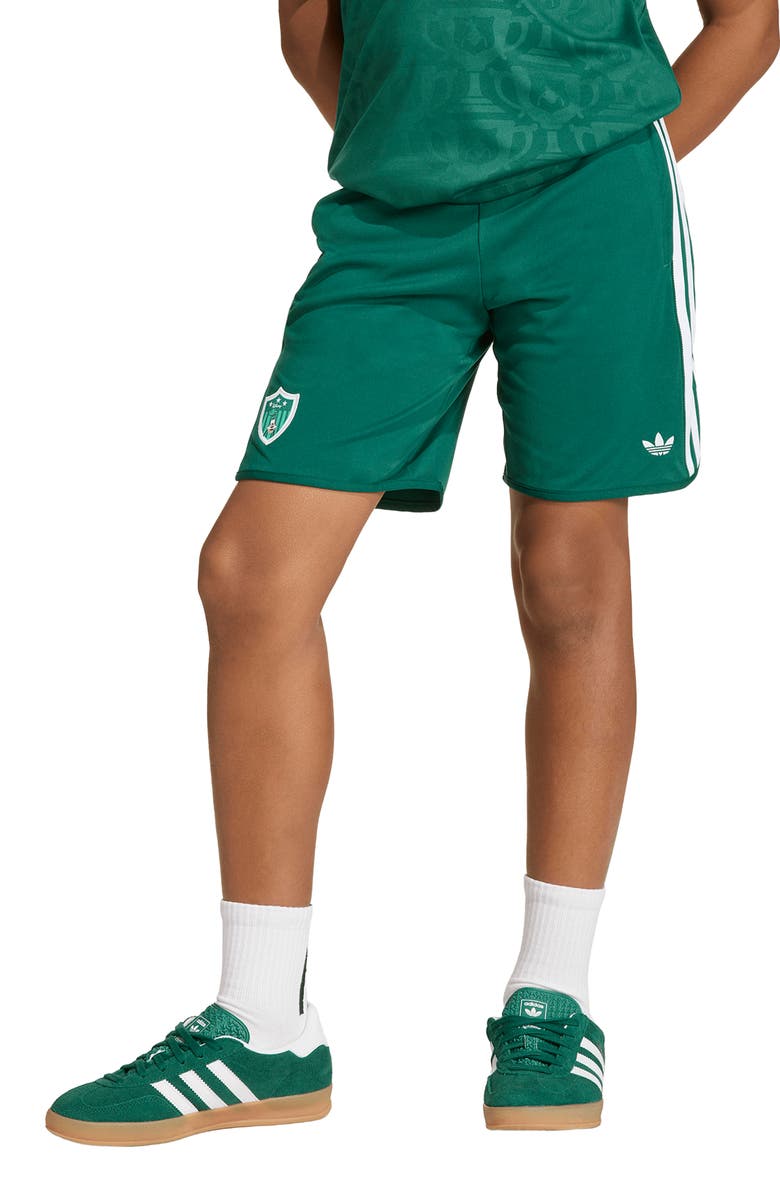 adidas Originals x Disney Kids' Goofy Shorts, Alternate, color, Collegiate Green/ White