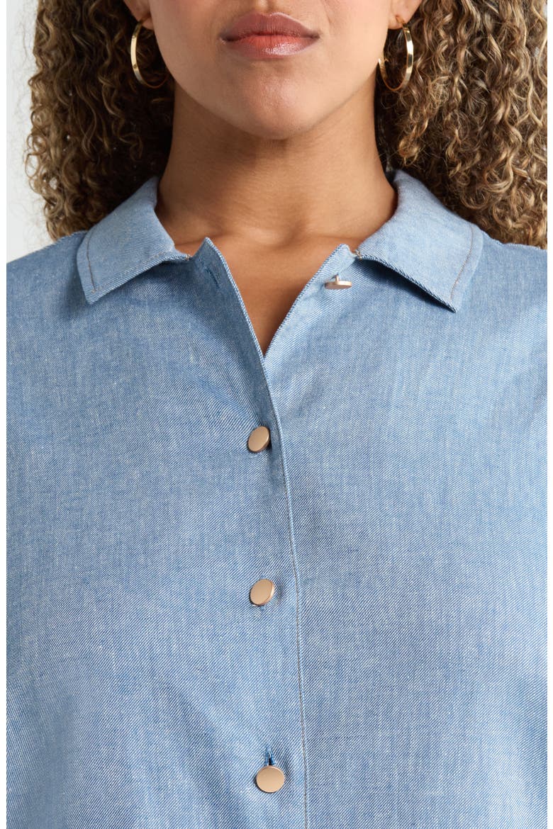 Button-Up Pocket Shirtdress, Alternate, color, MEDIUM CHAMBRAY