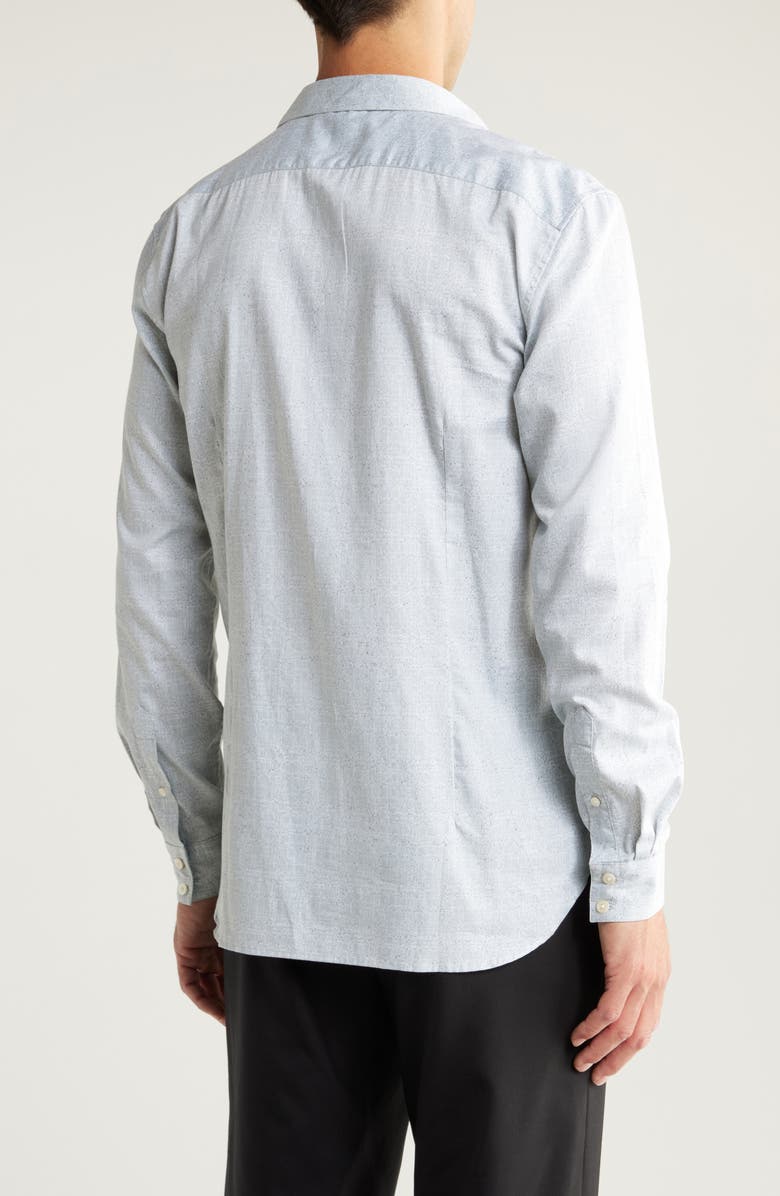 John Varvatos Ross Cotton Button-Up Shirt, Alternate, color, Dim Grey