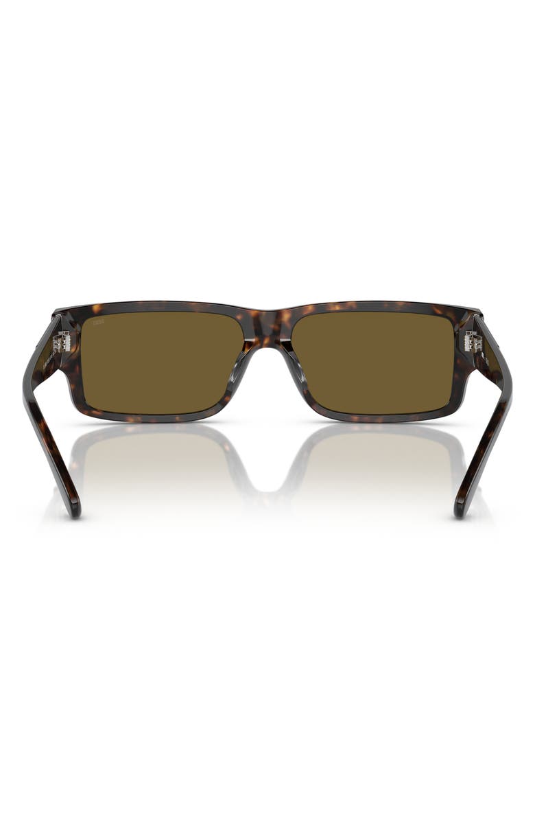DIESEL<sup>®</sup> Geck-D 57mm Rectangular Sunglasses, Alternate, color, Shiny Dark Havana/ Solid Brown