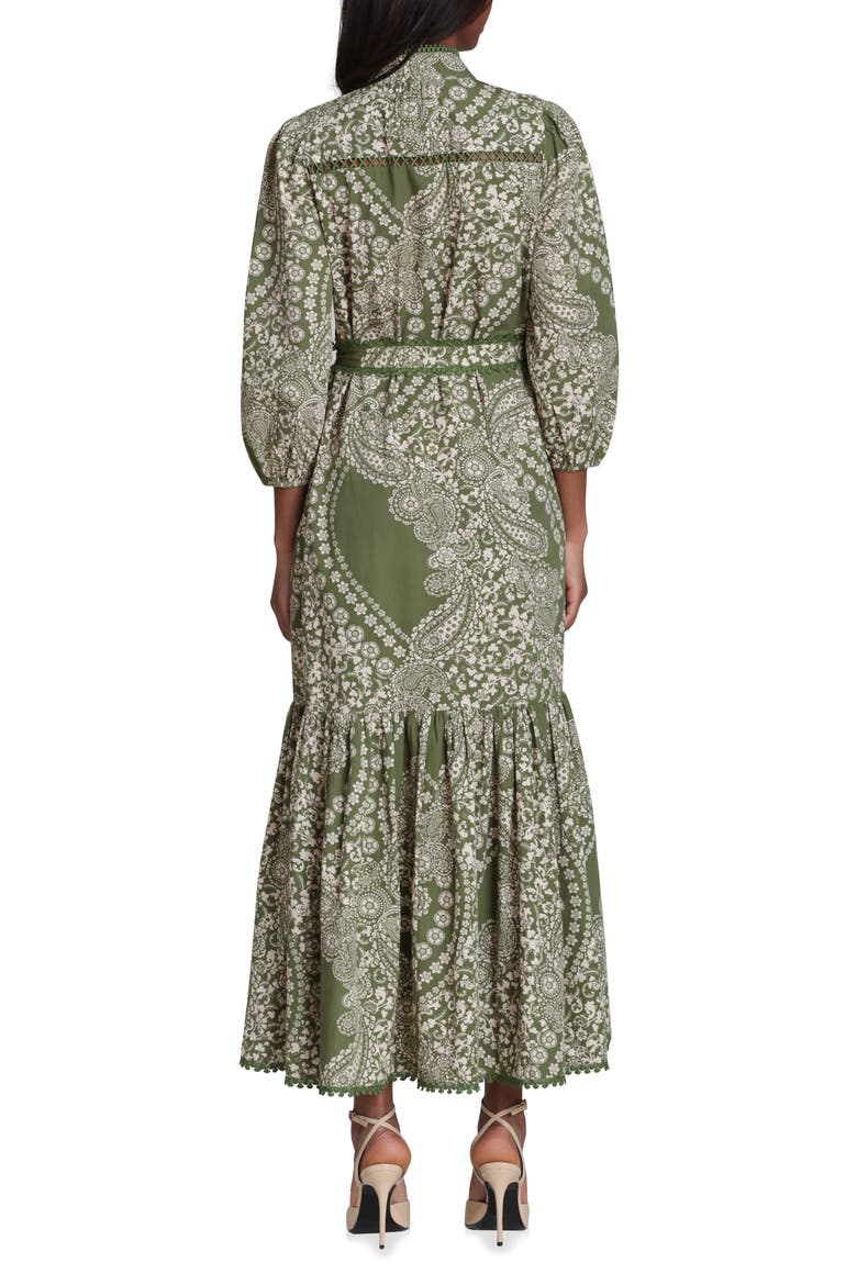 Cotton Poplin Floral Maxi Dress, Alternate, color, POPPY PAISLEY