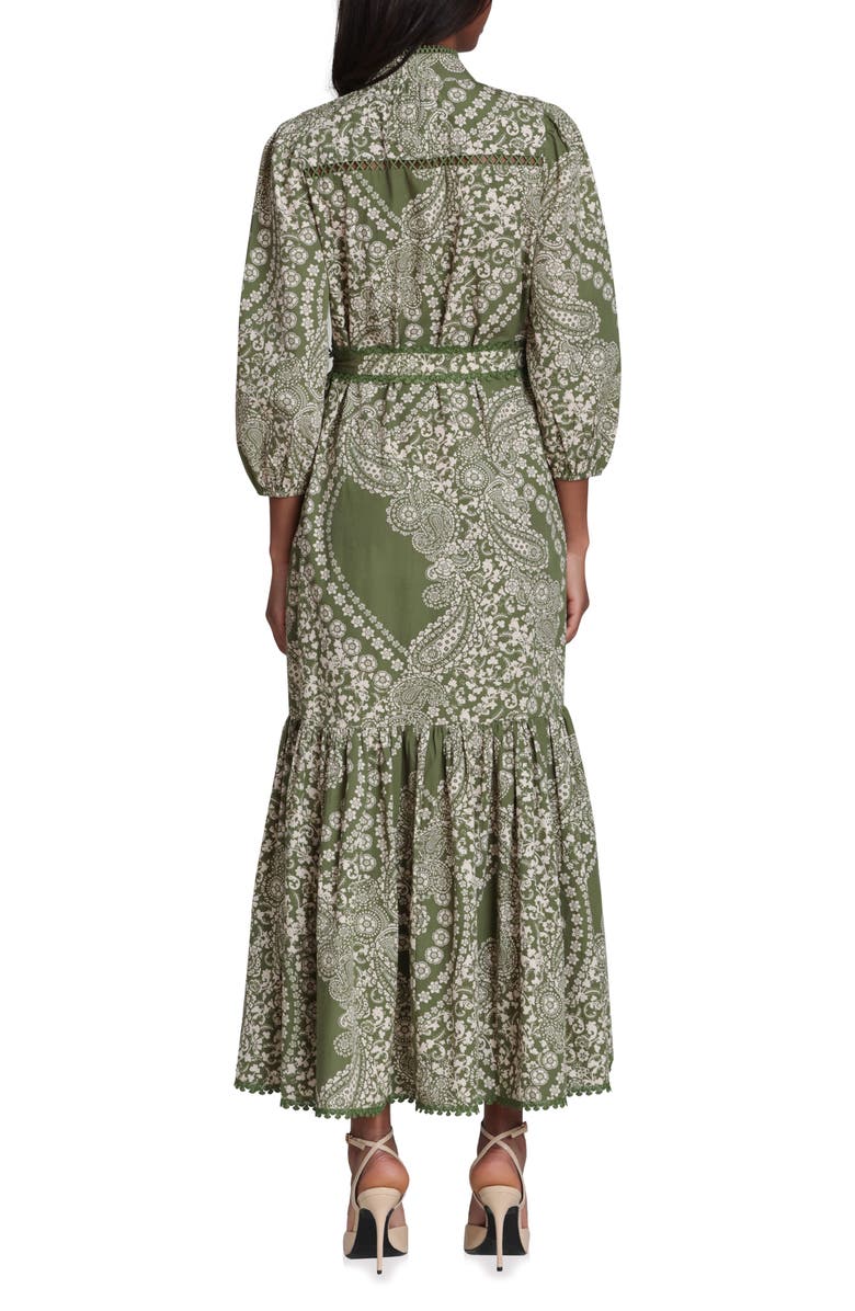 Avec Les Filles Cotton Poplin Floral Maxi Dress, Alternate, color,