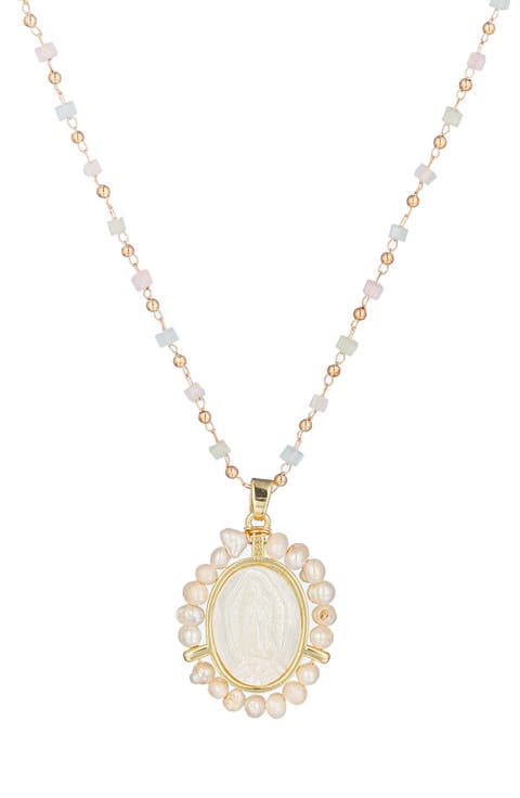 The Luxe Collection Virgin Mary Shell Pendant Necklace
