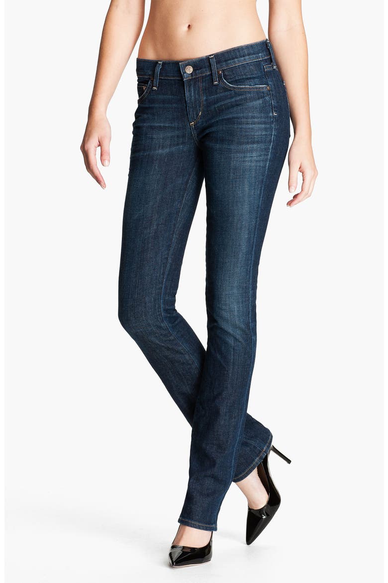 'Ava' Straight Leg Stretch Jeans, Main, color, GALAXY