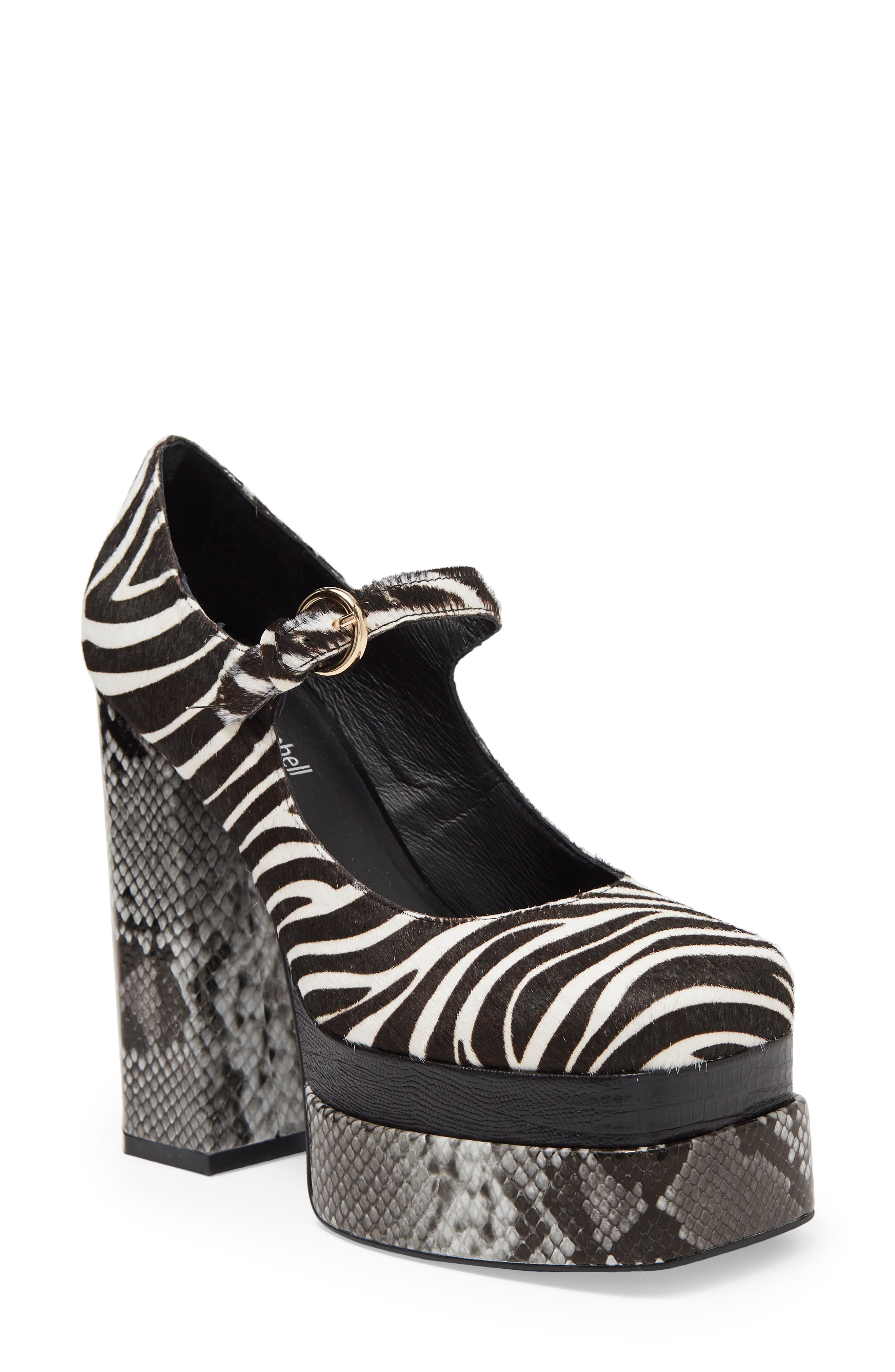 Jeffrey Campbell Chillin Genuine Calf Hair Platform Pump, Main, color, 