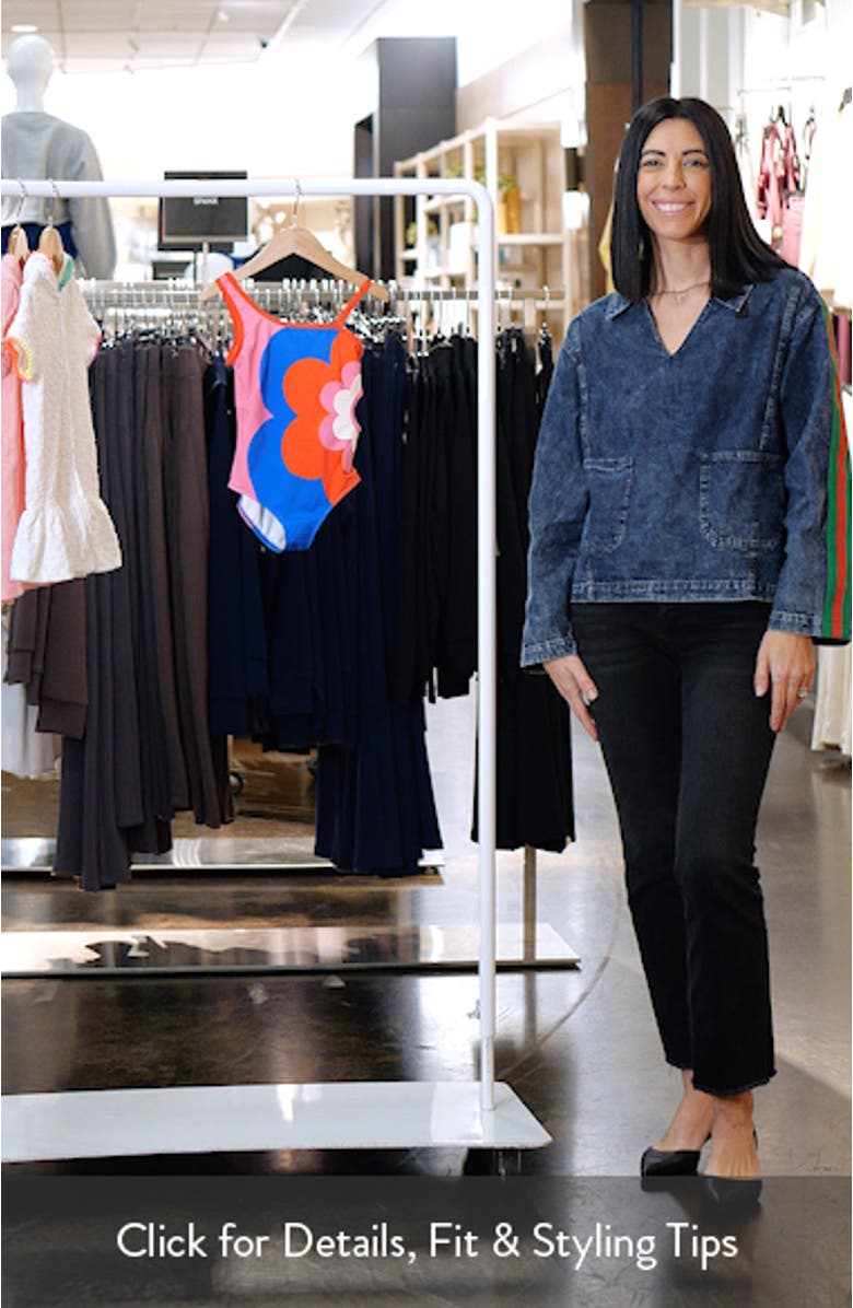 Kids' Flower Appliqué One-Piece Swimsuit, sales video thumbnail