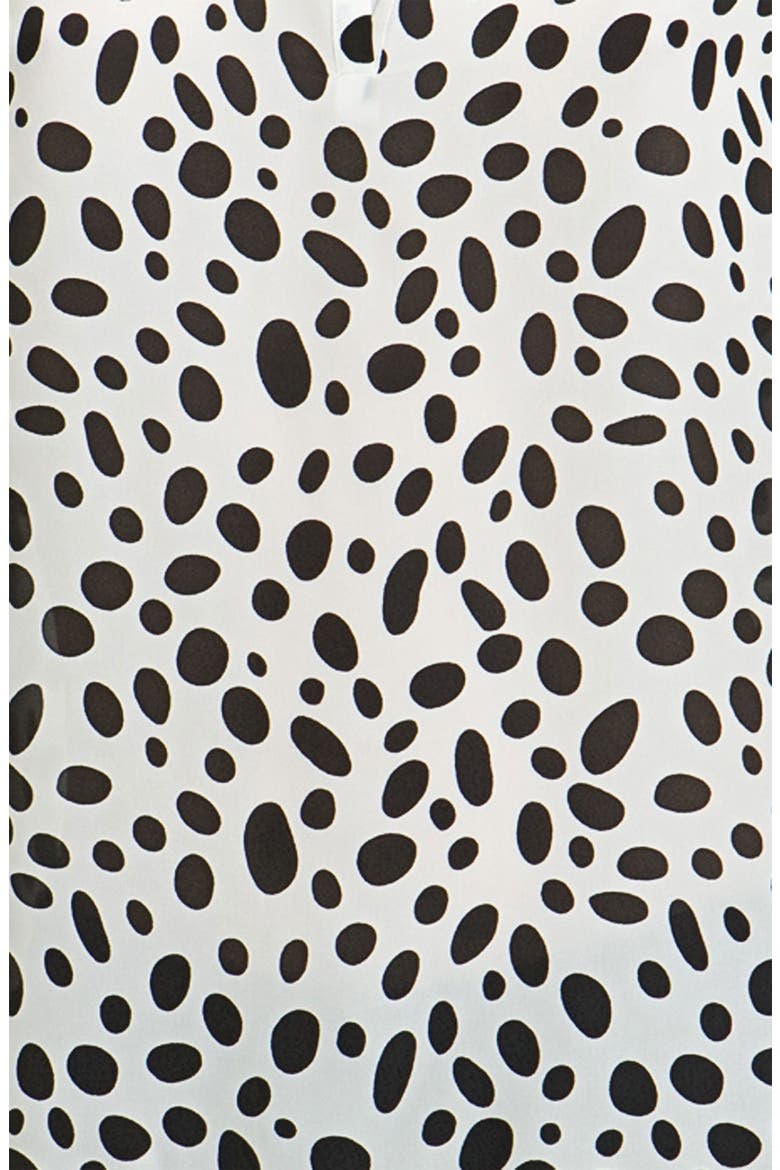Dalmatian Print Georgette Blouse, Alternate, color, IVORY/ BLACK