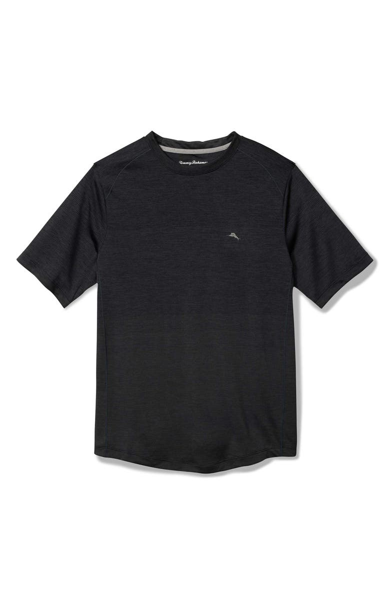 Tommy Bahama Oasis Fade Crewneck Recycled Polyester Jersey T-Shirt, Alternate, color, Jet Black