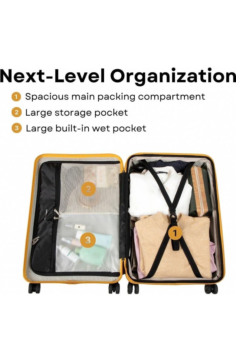 Ricardo Beverly Hills Cambria Hardside Luggage 20-inch Carry-On, Alternate, color, Black Pearl