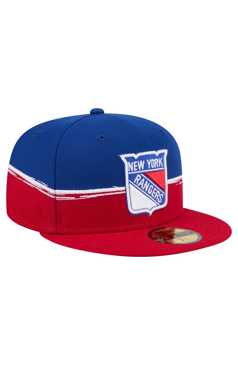New Era Men's New Era Red/Royal New York Rangers Vintage Color Dip 59FIFTY Fitted Hat, Alternate, color, Red