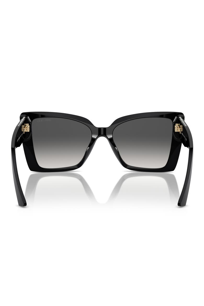 54mm Butterfly Sunglasses, Alternate, color, BLACK / GRADIENT GREY