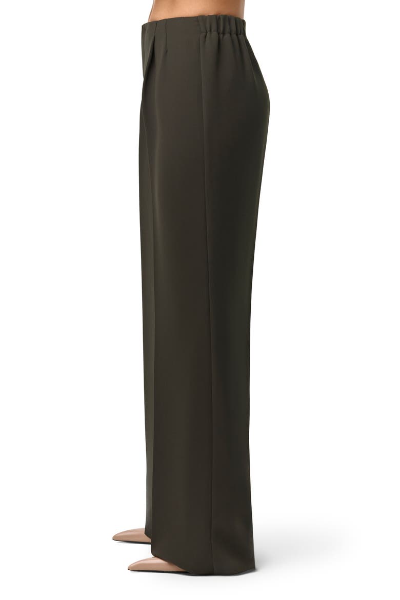 Suiting High Waist Wide Leg Pants, Alternate, color, FOREST NIGHT
