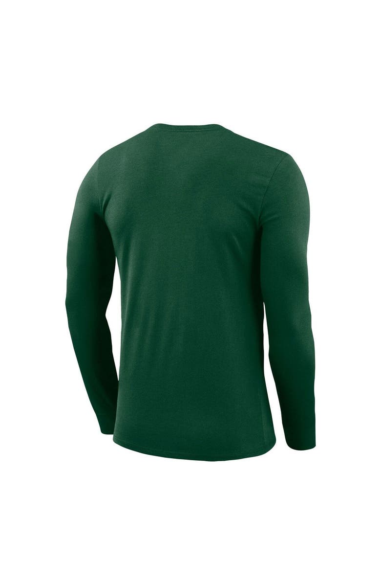 Nike Men's Nike Green NDSU Bison School Logo Legend Performance Long Sleeve T-Shirt, Alternate, color,