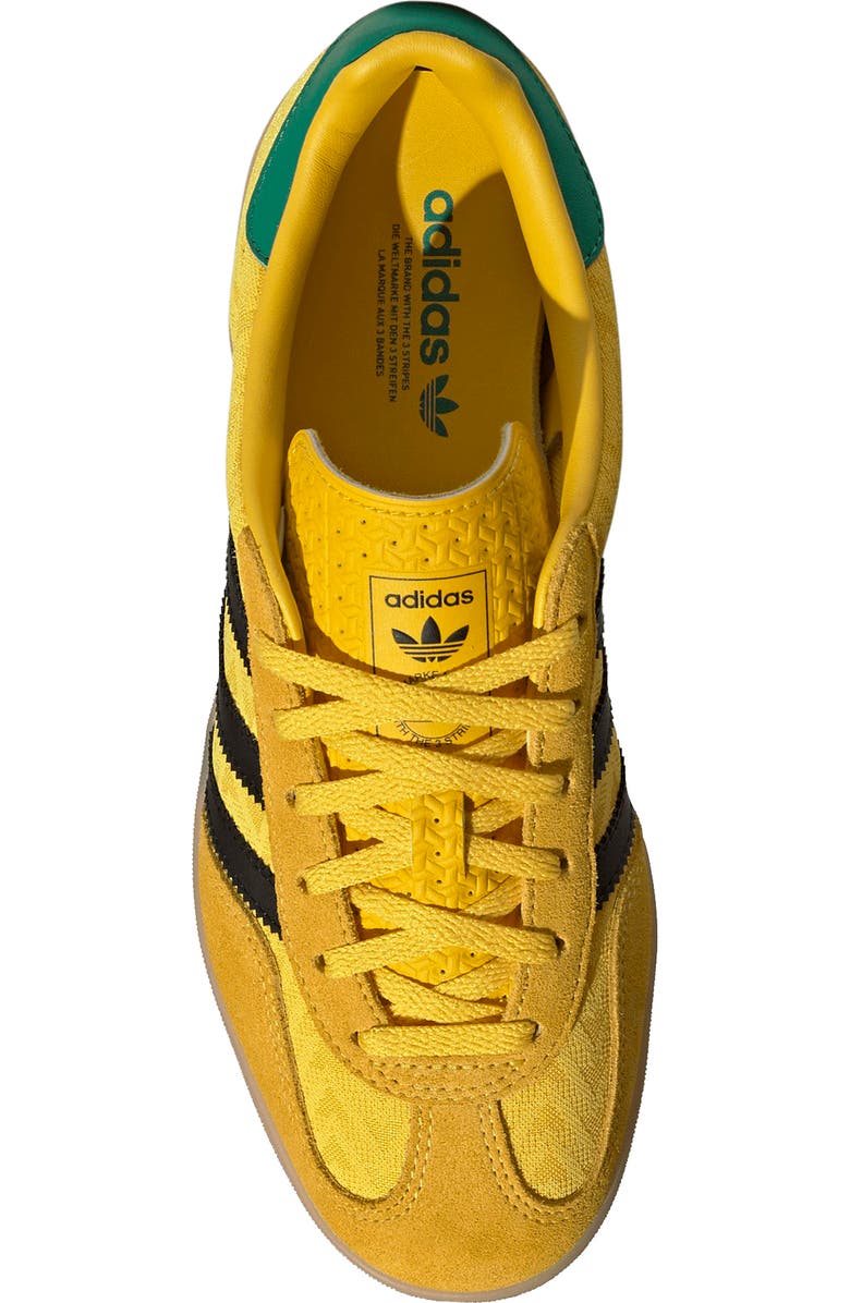 adidas Gazelle Indoor Sneaker, Alternate, color, Eqt Yellow/ Core Black/ Gum 3