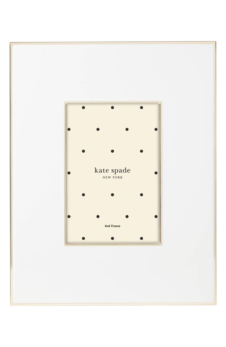 Kate Spade New York make it pop 4 x 6 picture frame, Main, color, White