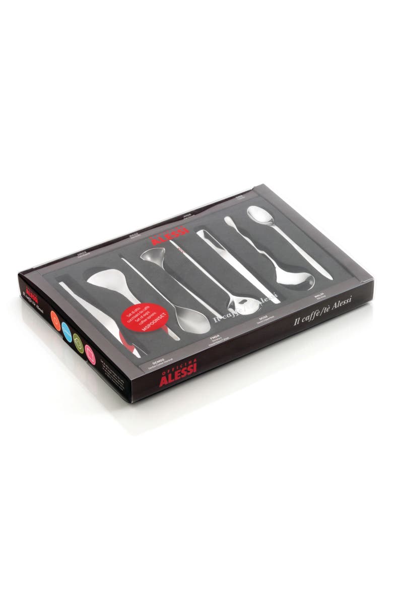ALESSI 8-Piece Coffee & Tea Lovers Spoon Set, Alternate, color, Stainless Steel