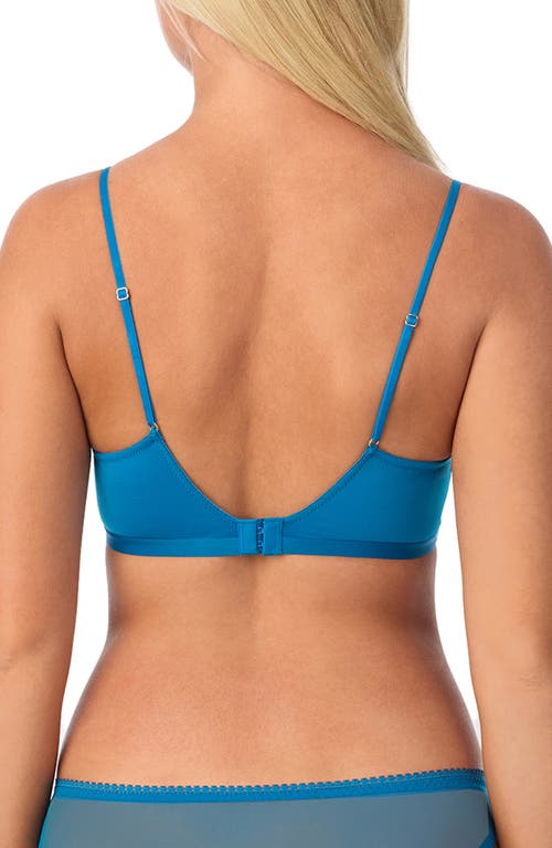 On Gossamer Next To Nothing Microfiber Wireless T-shirt Bra In Blue