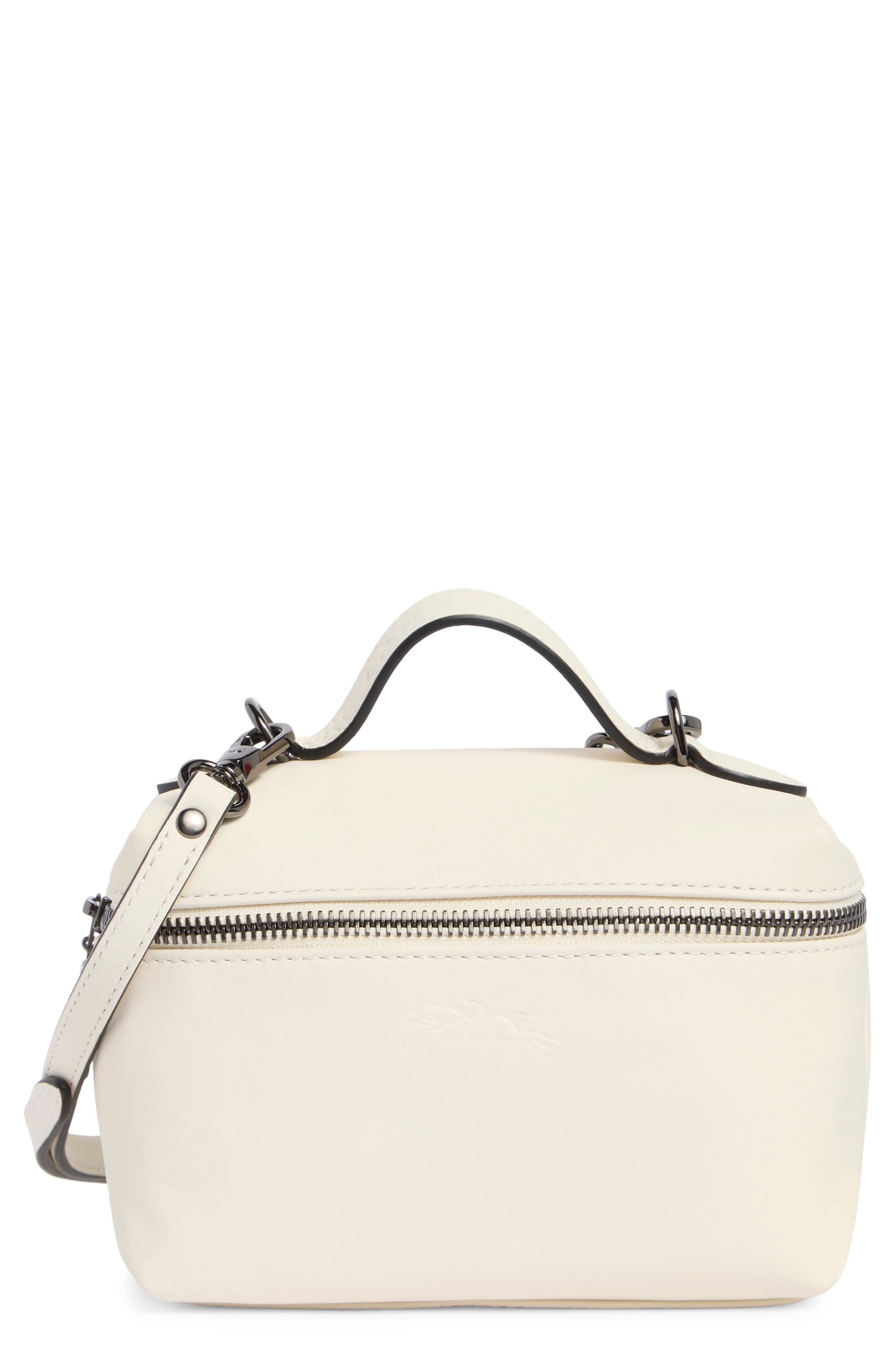 Xtra XS Leather Vanity Crossbody Bag, Main, color, ECRU