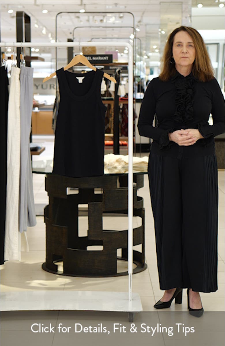 Scoop Neck Rib Cotton Tank, sales video thumbnail