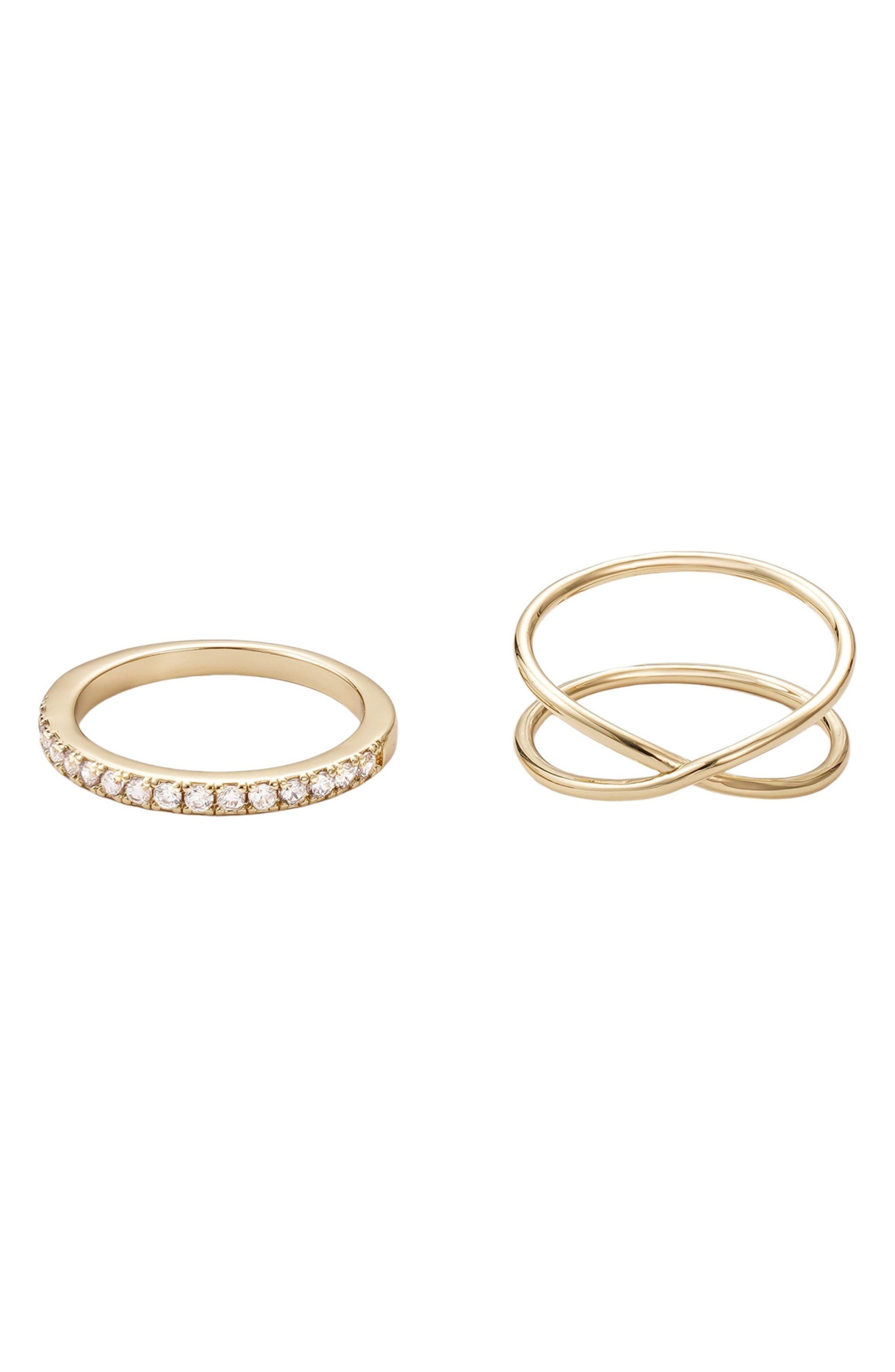 Adornia Set of 2 CZ Rings