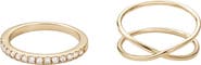 Adornia Set of 2 CZ Rings