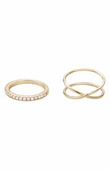 Adornia Set of 2 CZ Rings