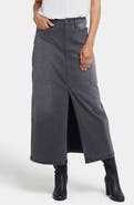 NYDJ High Waist Slit Front Denim Maxi Skirt