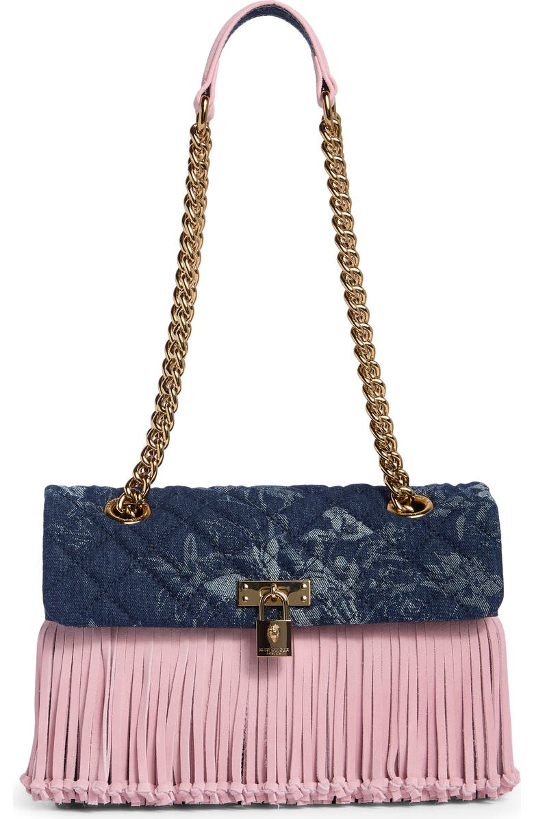 KG Kurt Geiger Brixton Fringe Shoulder Bag, Main, color, Navy