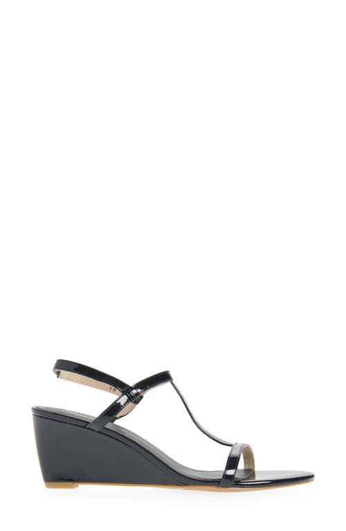 Vaneli Mohan T-strap Wedge Sandal In Navy
