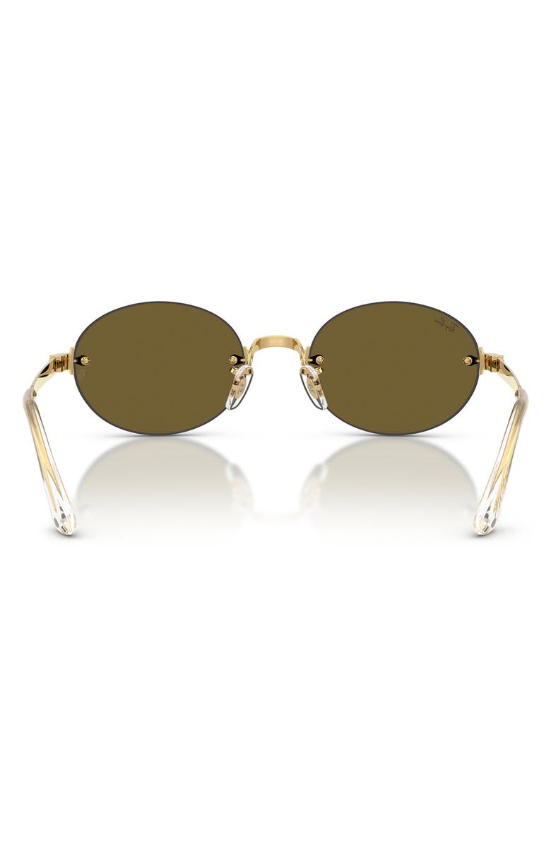 Ray-Ban A$AP Rocky 54mm Oval Sunglasses, Alternate, color, Arista / Dark Brown