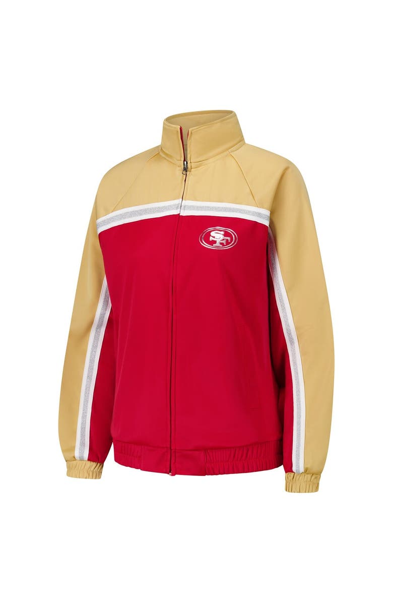 G-III 4HER BY CARL BANKS Women's G-III 4Her by Carl Banks Scarlet San Francisco 49ers Post Game Full-Zip Track Jacket, Alternate, color, Scarlet