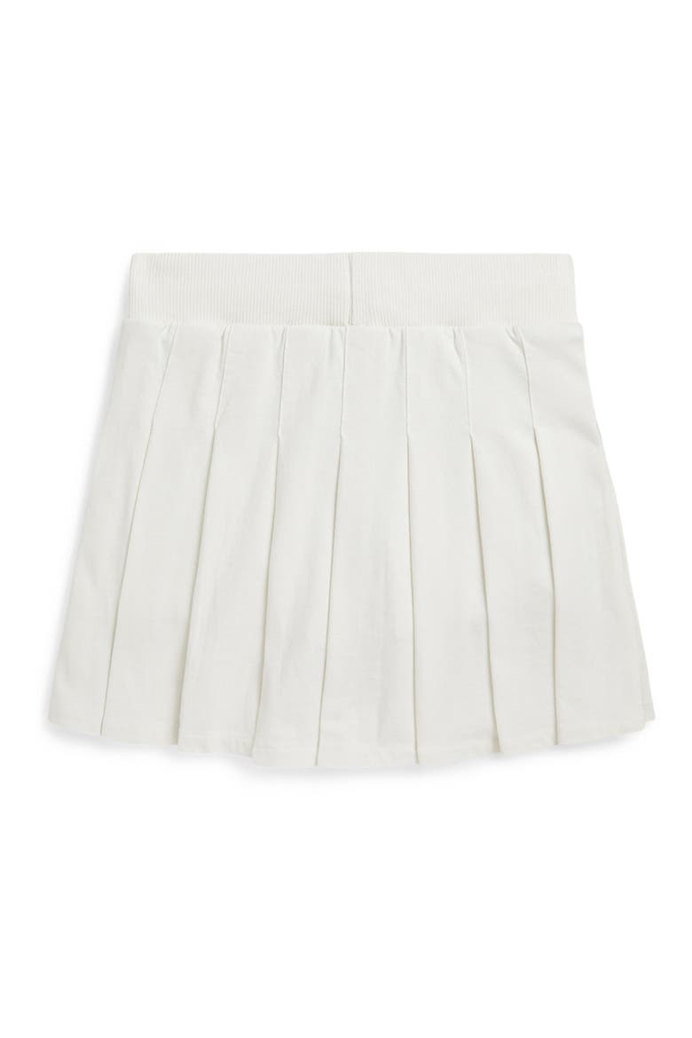 Kids' Pleated Cotton Skort, Alternate, color, NEVIS WHITE MULTI