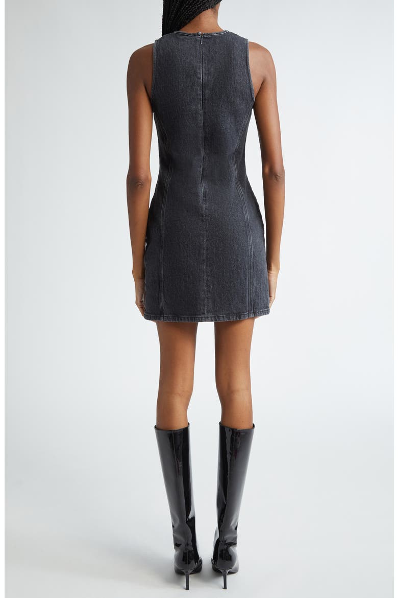 De-Ferriz Sleeveless Denim Dress, Alternate, color, BLACK/ DENIM