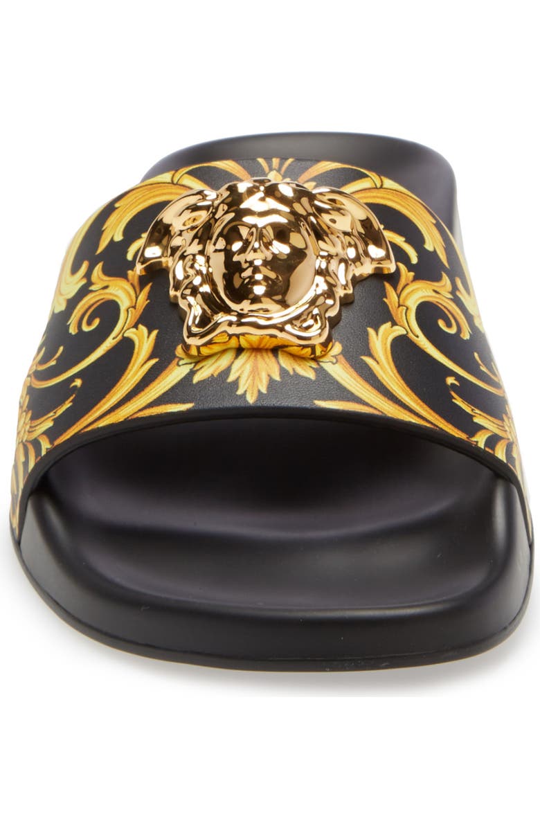 Versace Barocco Medusa Pool Slide Sandal, Alternate, color,