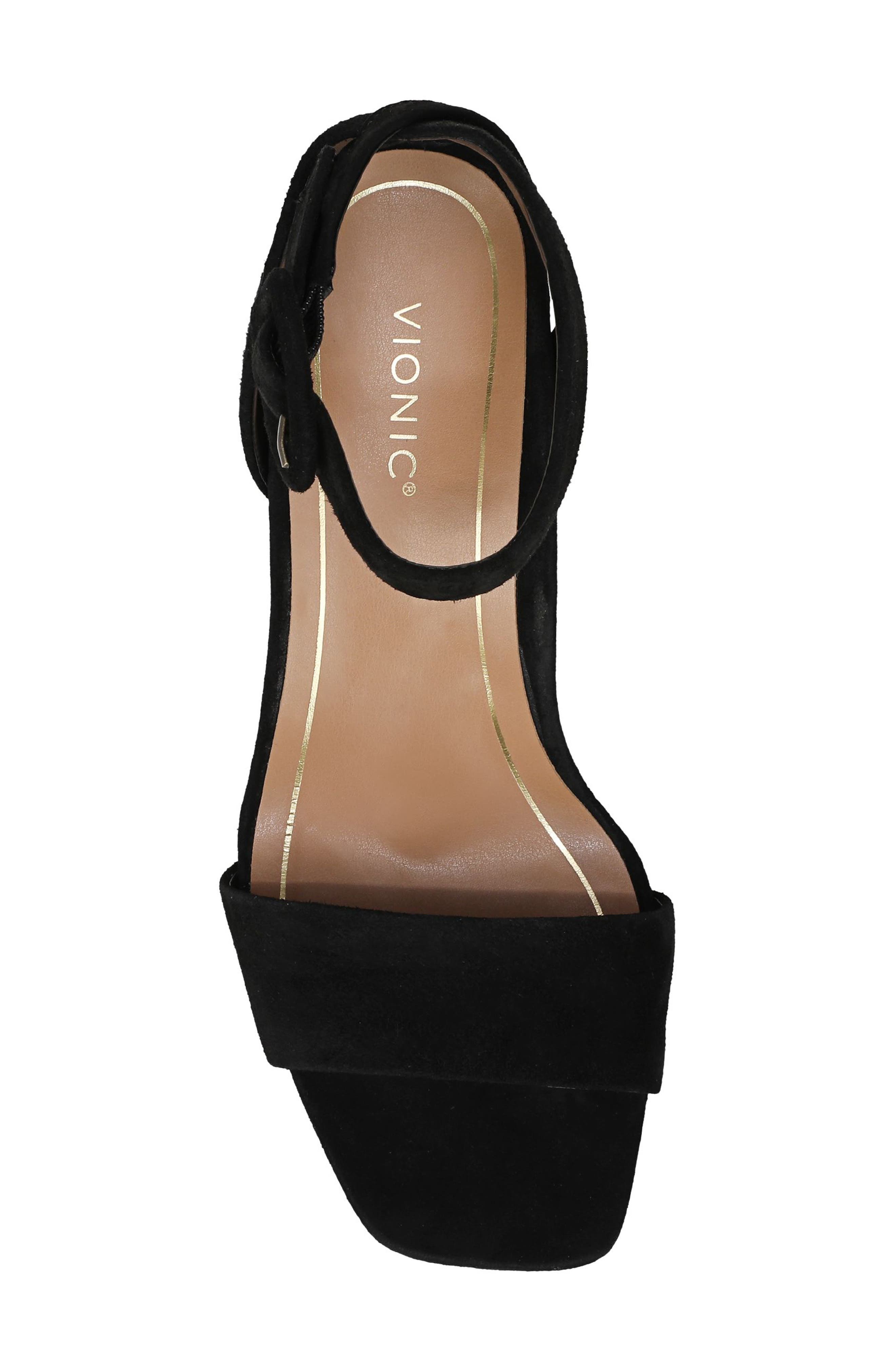 Vionic Zinfandel Sandal, Alternate, color, Black Suede