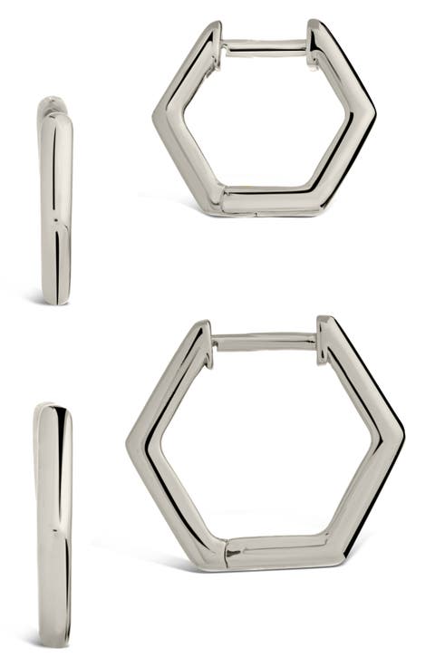 Emmy Set of 2 Geometric Hoop Earrings