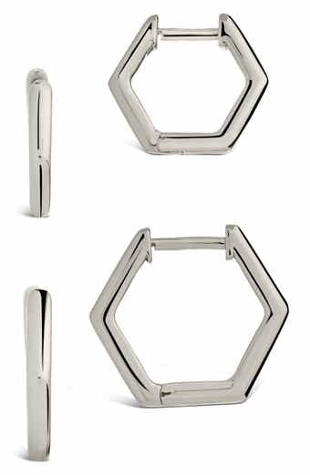 Emmy Set of 2 Geometric Hoop Earrings