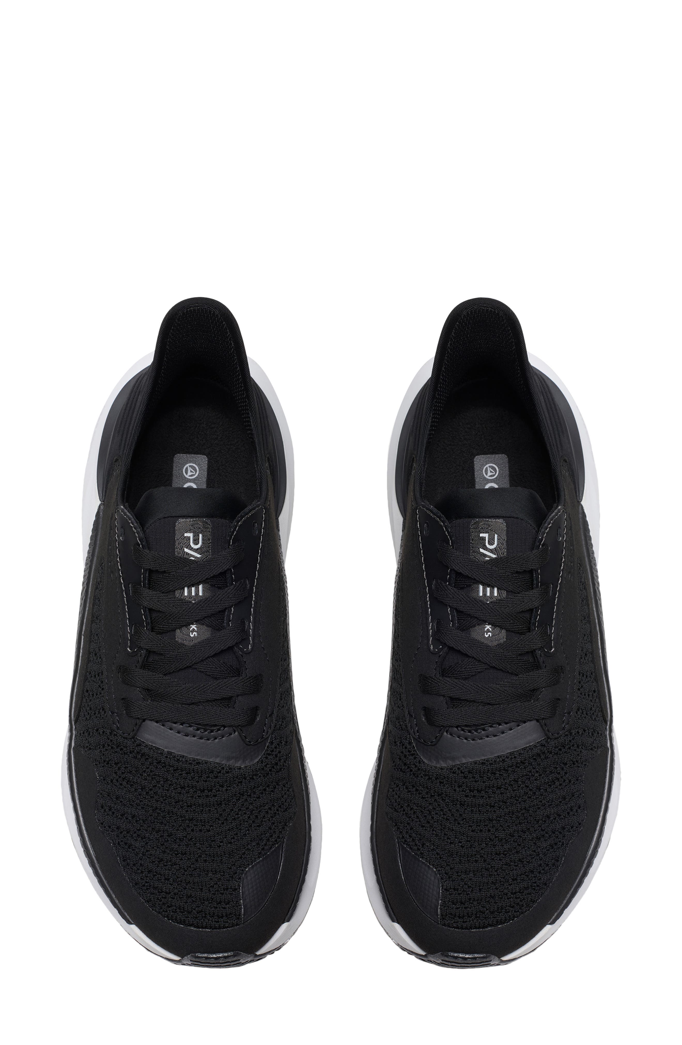 Clarks<sup>®</sup> Pace Lace-Up Sneaker, Alternate, color, Black/ White
