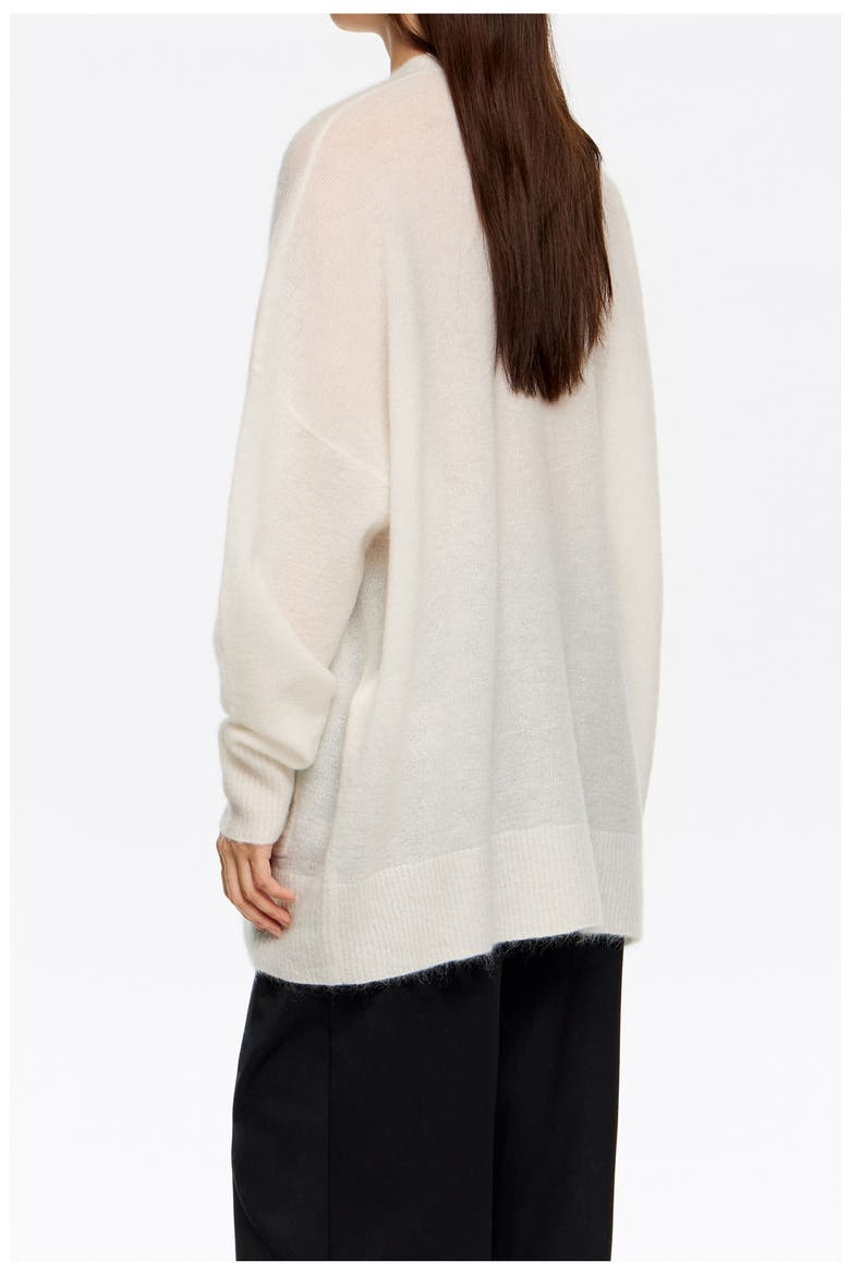 Long Mohair Cardigan, Alternate, color, IVORY