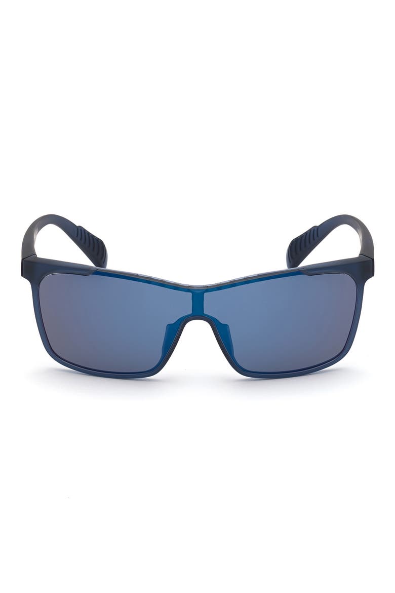 Shield Sunglasses, Main, color, MATTE BLUE / BLUE