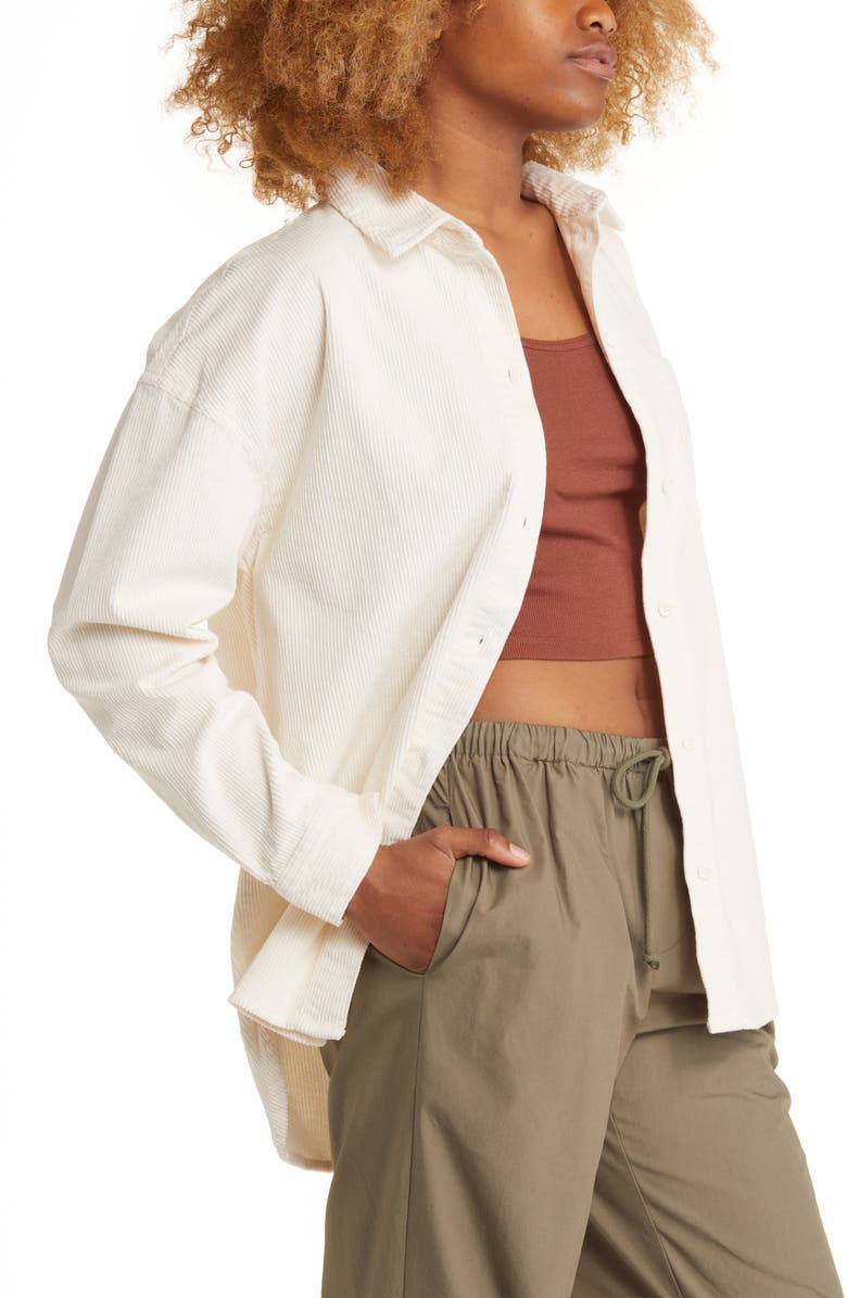 BP. Corduroy Button-Up Shirt, Alternate, color,