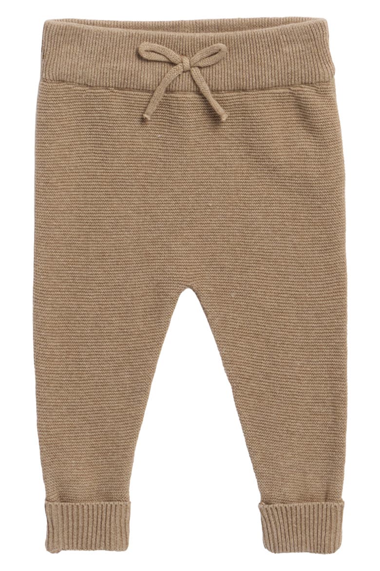 Kids' Heathered Organic Cotton Knit Pants, Main, color, MOCHA