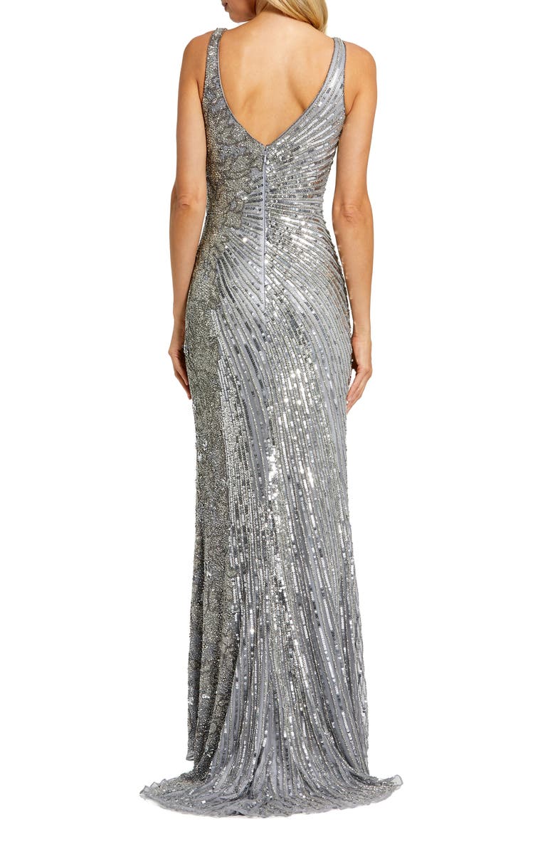 Mac Duggal Sequin Column Gown, Alternate, color,