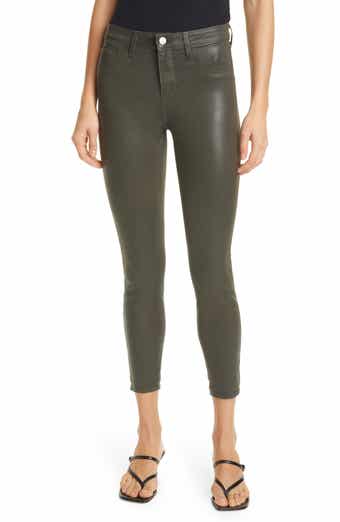 L'AGENCE Margot Coated Crop Skinny Jeans