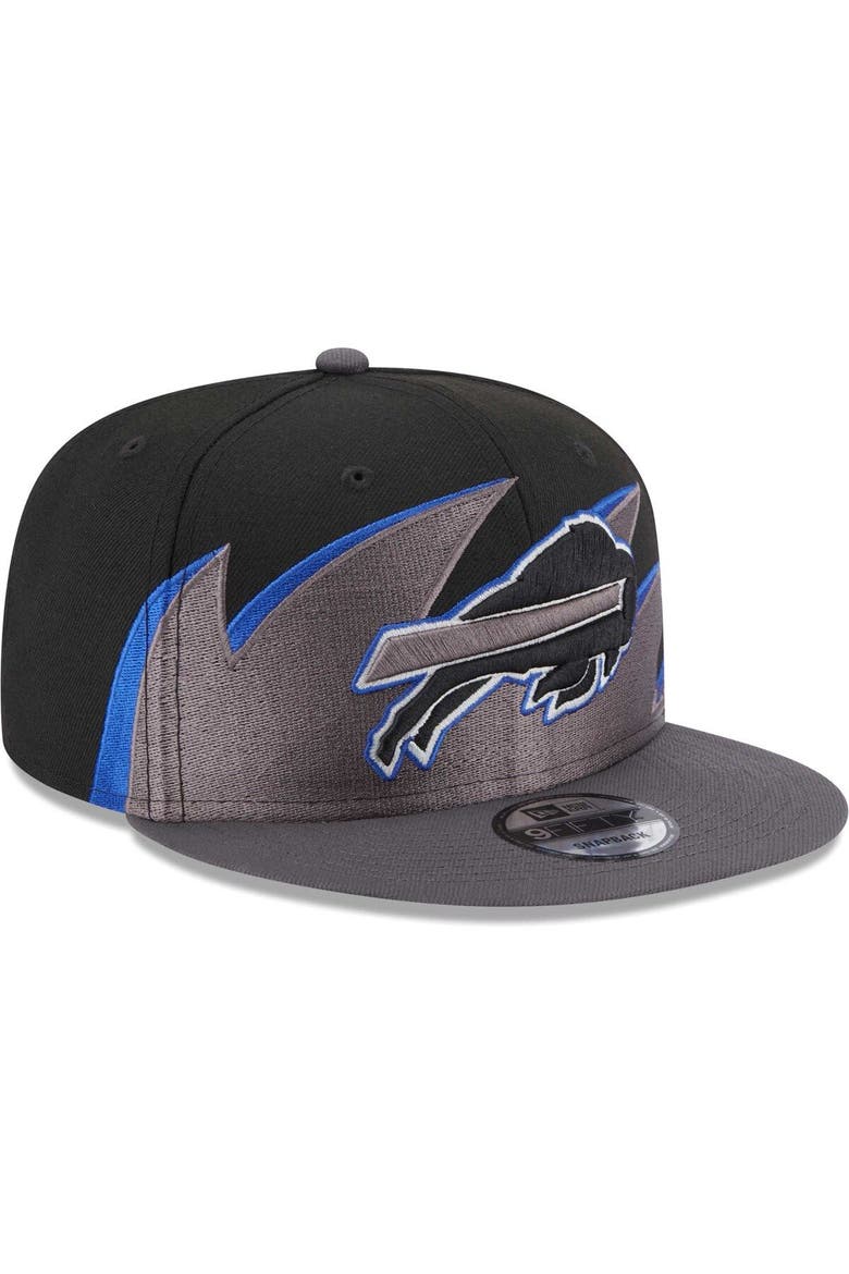 Men's New Era Black Buffalo Bills Tidal Wave 9FIFTY Snapback Hat, Alternate, color, Black